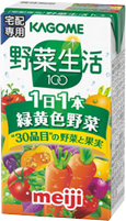 明治KAGOME 野菜生活100  1日1本緑黄色野菜　商品写真